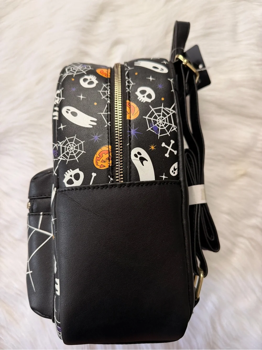 Disney Black Halloween Mickey Mini Backpack with Orange Accents- NWT